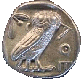 Ancient coin of Athens